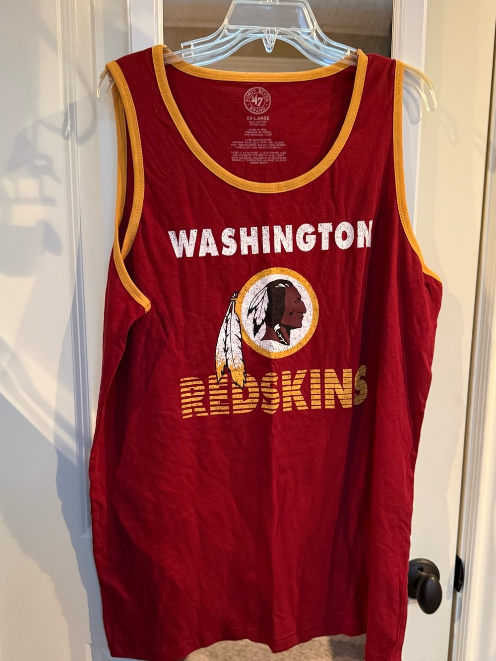❤️ 47 Brand Washington Redskins Tank Top | XXL | NFL Graphic Sleeveless Shirt
